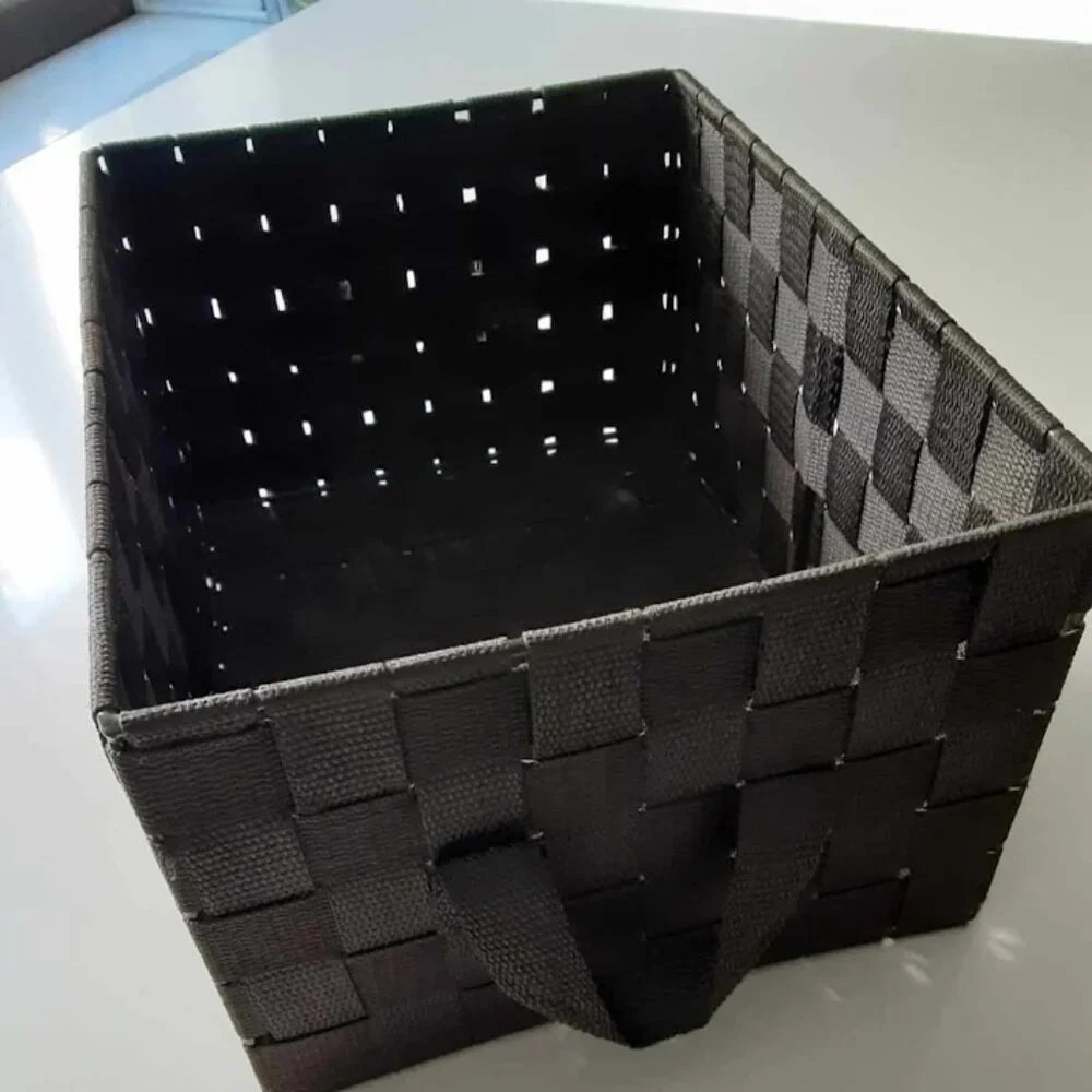 Dark Brown Woven Storage Basket 1 medium